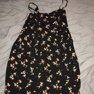 Black flowered dress